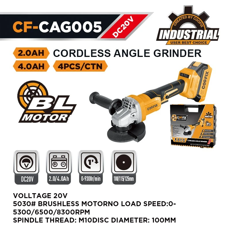 100mm 20V CORDLESS ANGLE GRINDER factory